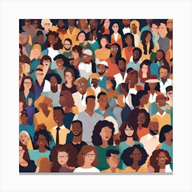 Crowd Of People 3 Canvas Print