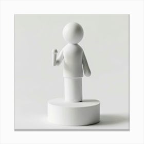 White Figure On A White Pedestal Canvas Print