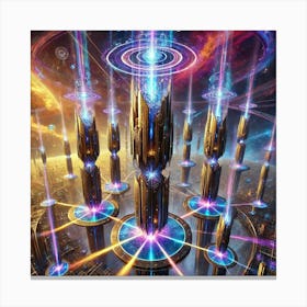 A Detailed Depiction Of The Infinite Spires Showca Canvas Print