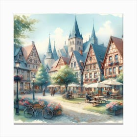 Old German Town Canvas Print