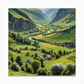 Countryside scenery Canvas Print