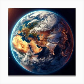 Earth From Space Canvas Print