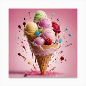 Ice Cream Cones 20 Canvas Print