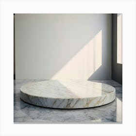 Round Marble Coffee Table 8 Canvas Print