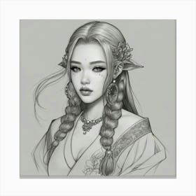 Elven Girl Canvas Print