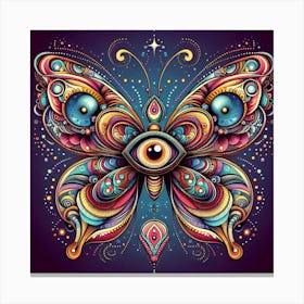 Psychedelic Butterfly Art 3 Canvas Print