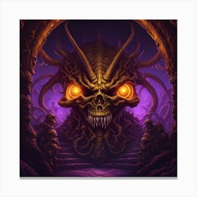 Demon Skull Canvas Print