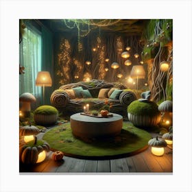 Room With Pumpkins Canvas Print