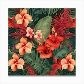 Tropical Flower Bloom Canvas Print