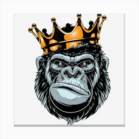 Gorilla King Alpha Funny Ape Wildlife Canvas Print