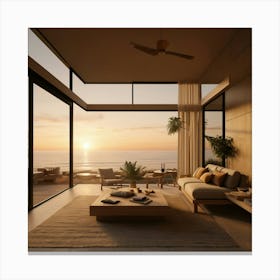 Modern Living Room 1 Canvas Print