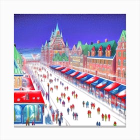 Christmas In Montreal Canvas Print
