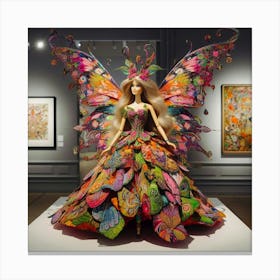 Butterfly Art Barbie 1 Canvas Print