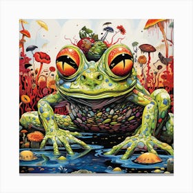 Frog trippy Canvas Print