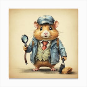 Detective Hamster Canvas Print