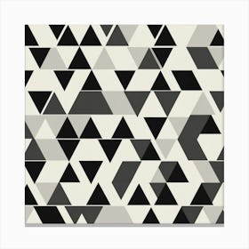 Black And White Triangles 5 Canvas Print