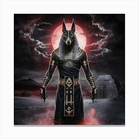 Anubis and pharaohs Canvas Print