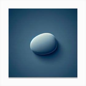 Stone On A Blue Background Canvas Print