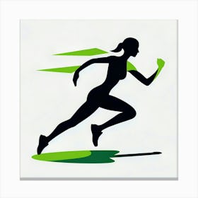 Running Woman Canvas Print