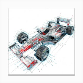 Mercedes Benz F1 Car Canvas Print