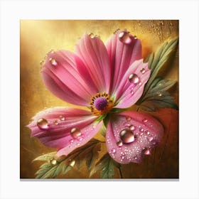 Pink Cosmos Flower Canvas Print