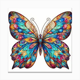 Geometric Art Butterfly 2 Canvas Print