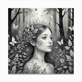 Girl In The Forest 2 Canvas Print