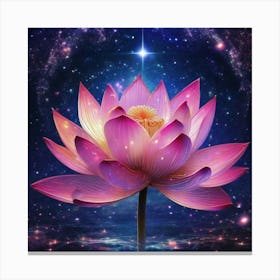 Bioluminescent lotus Canvas Print