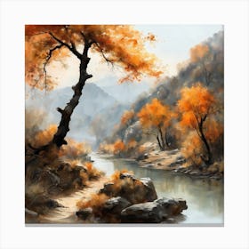 Japanese Landscape Painting (80) Canvas Print