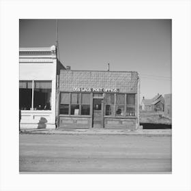 Post Office, Des Lacs, North Dakota By Russell Lee Canvas Print