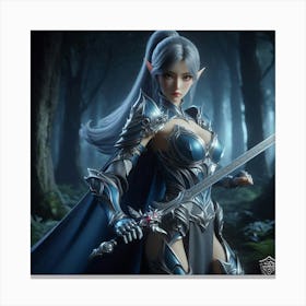 Elf In The Woods Canvas Print