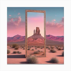 Window of desert Canvas Print