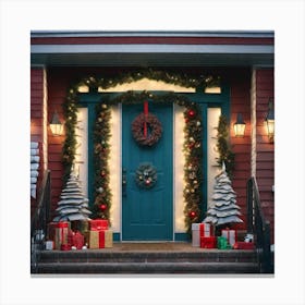 Christmas Front Door 7 Canvas Print