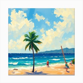 Beach Scene 1 Canvas Print