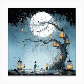 Night In The Woods Canvas Print