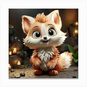 Cute Fox 117 Canvas Print