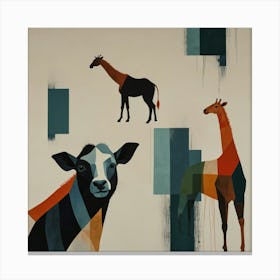 Giraffes Canvas Print