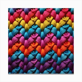 Rainbow Crochet Canvas Print