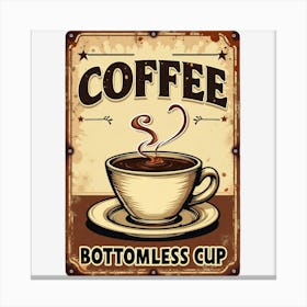 Coffee Bottomless Cup Canvas Print