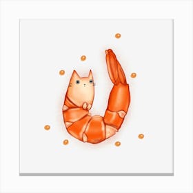 Shrimp Cat Canvas Print