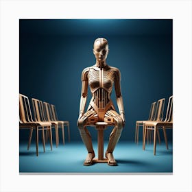 Woman Sitting In A Chair 4 Canvas Print