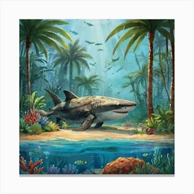 Default Aquarium With Coral Fishsome Shark Fishes View From Th 1 (3) Canvas Print