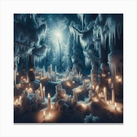 Icicles In The Forest Canvas Print