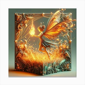 Fairy In Flames 1 Canvas Print