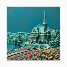 Church On A Hill Canvas Print