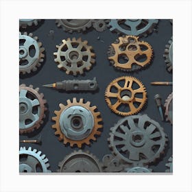 Steampunk Gears 2 Canvas Print