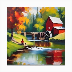 Autumn By The River Canvas Print