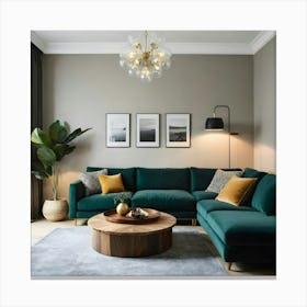 Modern Living Room 108 Canvas Print