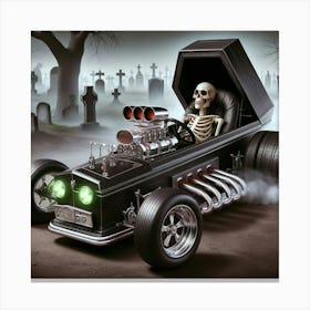 Skeleton Car 3 Canvas Print