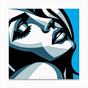 Abstract cubist of woman's face 2 Canvas Print